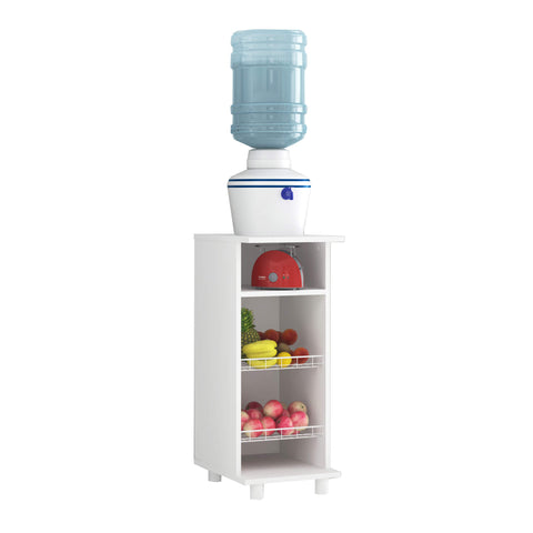 Balcão Fruteira com 2 Cestos e 1 Prateleira BF3206 Branco Tecnomobili