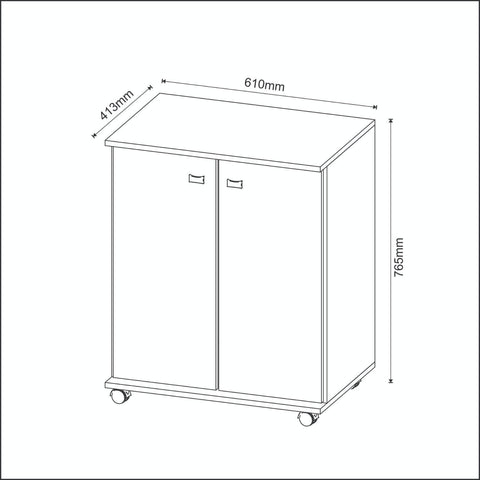 Balcão Multiuso com 2 Portas BL3300 BrancoTecnomobili