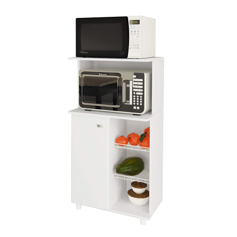 Balcão Multiuso com 1 Porta e 2 Cestos para Fruteira BF3207 Branco Tecnomobili