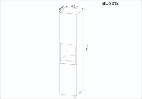 Balcão Bebedouro Multiuso com 2 Portas BL3312 Tecnomobili