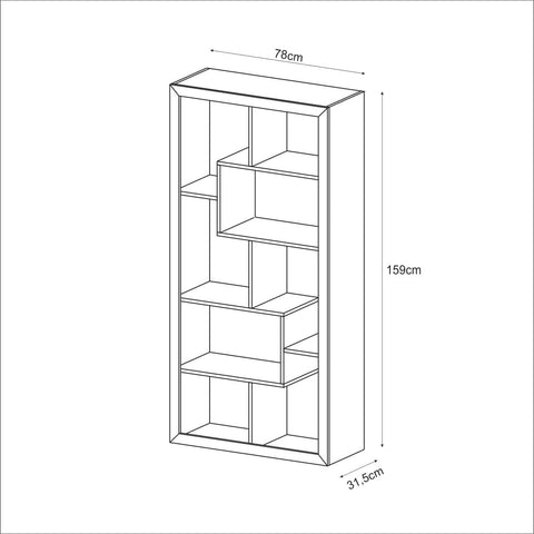 Estante Organizadora com Nichos E1712 Branco Tecnomobili