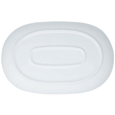 Kit 2 Travessas Oval Melamina 26x17cm Rasa Buffet Branca Restaurante Salada Petiscos Aperitivos Bar