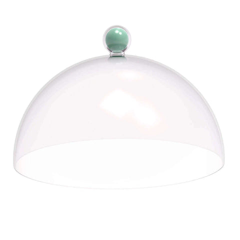 4 Porta Bolo com Cúpula e Pé 30cm Verde Menta Bubble Crippa Boleira Tortas Doces