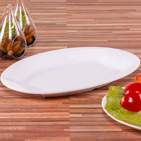 10 Travessas Saladeira Melamina Branca 26,2x17x2,6cm Buffet Restaurante Haus Concept