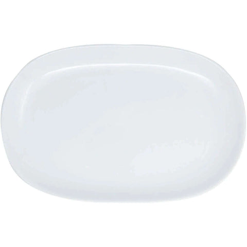 20 Bandejas Travessas Melamina Brancas 26,2x17x2,6cm Buffet Restaurante Prato Oval