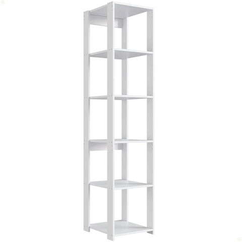 Estante Livreiro com 5 Prateleiras Branco 40x45x183cm Closet Organizador Multiuso