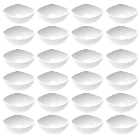 24 Bowls Trio Branco Cumbucas Grandes 500ml Plástico Sopas Caldos Salada Crippa