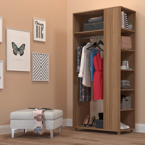 Guarda Roupa Closet com 1 Cabideiro e 7 Nichos Nova Mobile Montana