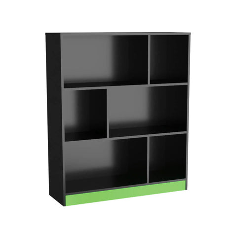 Conjunto Gamer Mesa e Estante Nova Mobile Preto e Verde