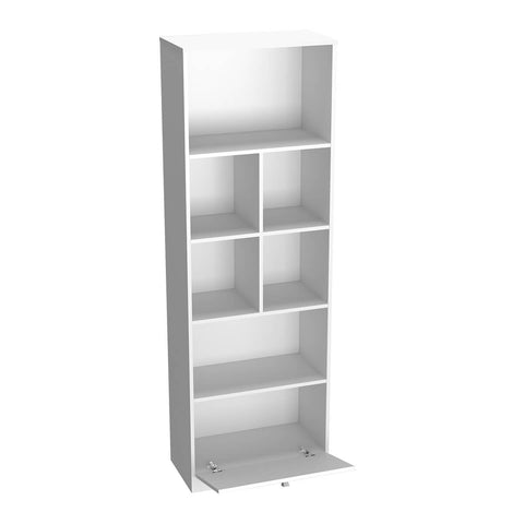 Conjunto Mesa, Gaveteiro e Livreiro Home Office Nova Mobile Branco