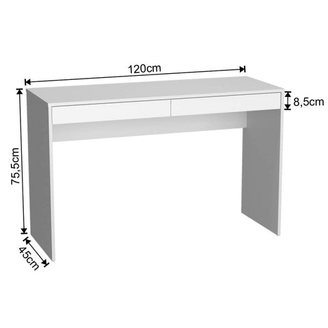 Escrivaninha Madri com 2 Gavetas Nova Mobile Branco