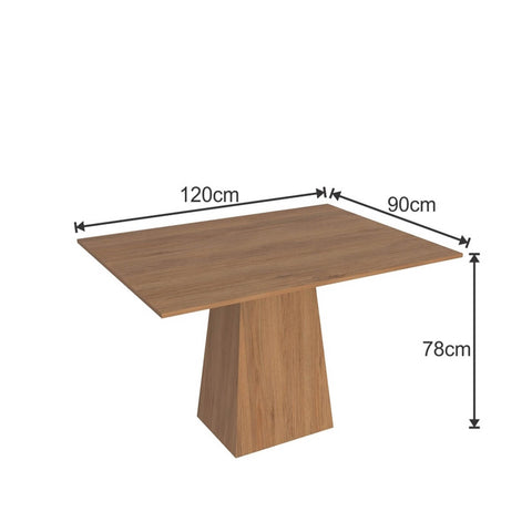 Conjunto MESA CAIRO E 4 CAD ATENAS FREIJO TEC BEGE