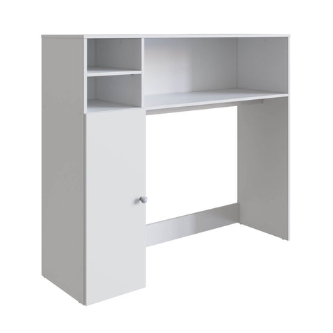 Armário Lateral com Mesa Dobrável Berlim Branco Nova Móbile