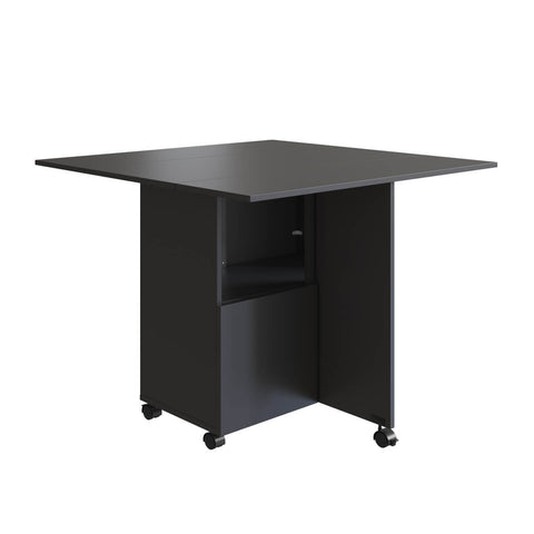 Armário Lateral com Mesa Dobrável Berlim Preto Nova Móbile