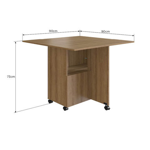 Armário Lateral com Mesa Dobrável Berlim Mel Nova Móbile