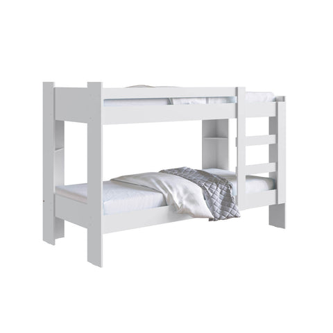 Cama Beliche 100% MDF com Pintura UV Branco Acetinado B63 Nova Móbile