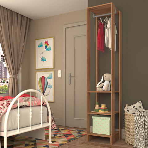 Closet com 1 cabideiro e 2 Prateleiras Yes Nova Mobile Montana