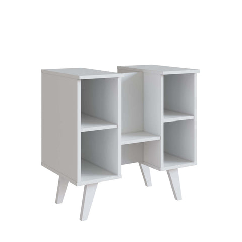 Gabinete de coluna para Banheiro 01 porta Silm Nova Móbile SEM CUBA Branco Montana