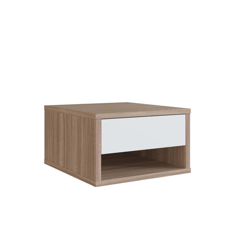 Mesa de Cabeceira Suspensa com 1 Gaveta Slim Nova Móbile Montana Branco