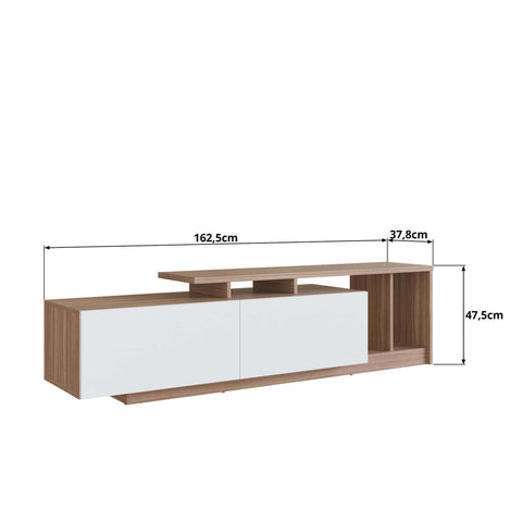 Rack Linea com 2 portas e Nichos para Televisor 50 polegadas Nova Móbile Montana Branco