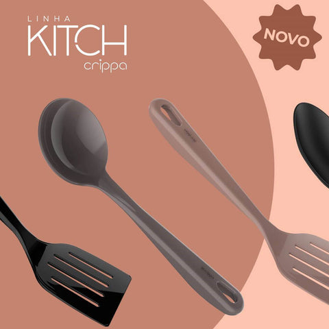 Conjunto 48 Espátulas Culinárias Nylon Amêndoa Lanchonete Restaurante Kitch Crippa