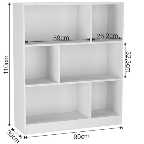 Conjunto para Escritório Mesa e Estante Nova Mobile Branco