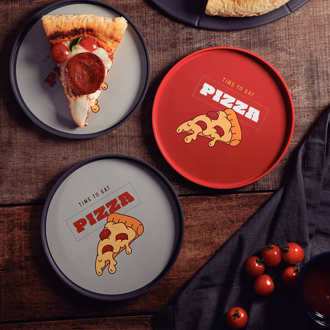 Conjunto 24 Pratos de Pizza Servir Pizzaria Tramontina Polipropileno Plástico 20cm Sortidos