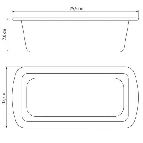 6 Formas de Pão e Cuca Retangulares 1,2L 22cm Tramontina Alumínio Antiaderente Grafite