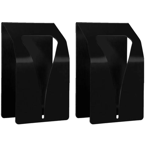 Kit 2 Ganchos Inox Preto 5x8cm Pendurador de Toalha Mini Organize Masutti Copat