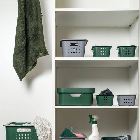 Kit 4 Caixas Organizadoras 1,5L Plásticas Bege Ou Cestos Multiuso Pequenos Closet Lavanderia