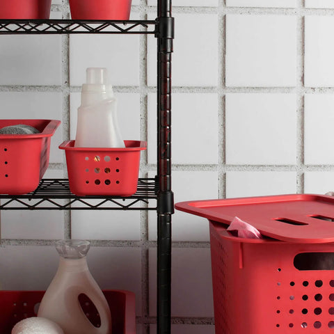 Kit 4 Caixas Organizadoras 1,5L Plásticas Bege Ou Cestos Multiuso Pequenos Closet Lavanderia
