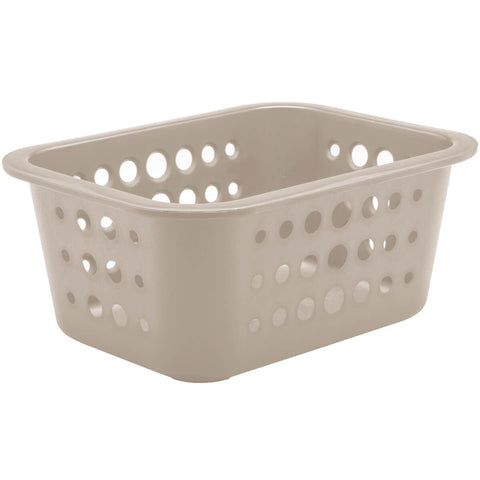 Kit 4 Caixas Organizadoras 1,5L Plásticas Bege Ou Cestos Multiuso Pequenos Closet Lavanderia
