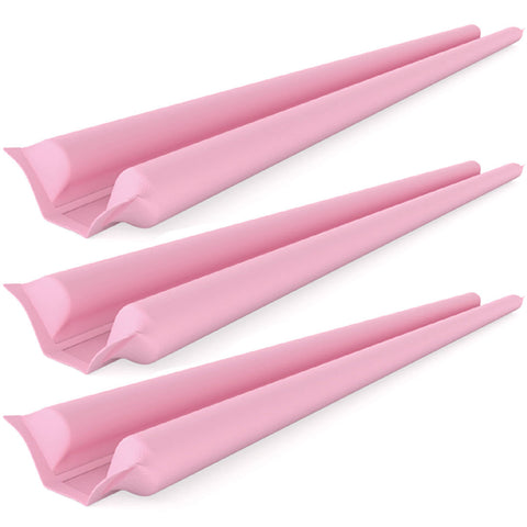 3 Vedas Porta Rolinhos 100cm Ajustável Sintético Espuma Rosa Claro Comfort Door