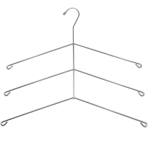 5 Cabides Cromados Triplo Para Camisas Camisetas Blusas Guarda Roupas Passerini