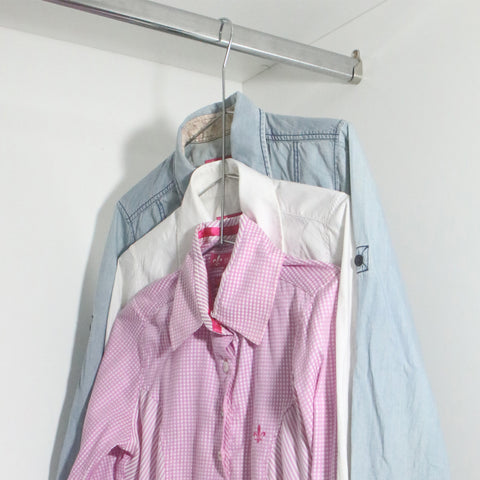 5 Cabides Cromados Triplo Para Camisas Camisetas Blusas Guarda Roupas Passerini