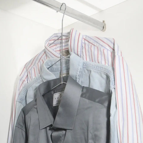 5 Cabides Cromados Triplo Para Camisas Camisetas Blusas Guarda Roupas Passerini