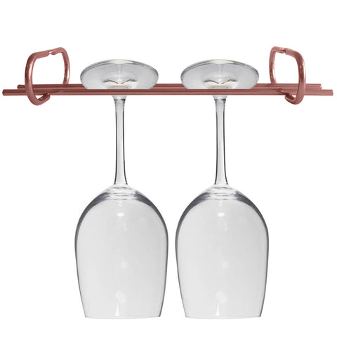 3 Suportes de Taças Rose Gold 25cm Decoração Adega Bar Vinho Organizador Suspenso