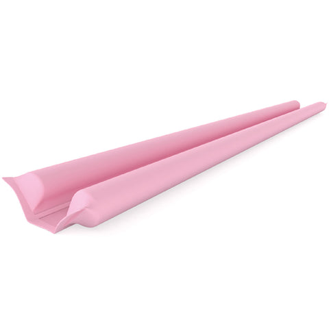 3 Vedas Porta Rolinhos 1m Rosa Ajustáveis Couro Sintético e Espuma Comfort Door