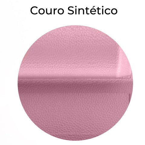 3 Vedas Porta Rolinhos 1m Rosa Ajustáveis Couro Sintético e Espuma Comfort Door