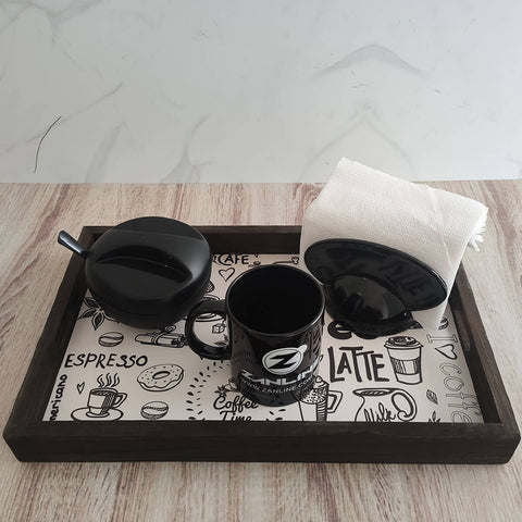 Kit 2 Suportes Porta Guardanapos de Mesa Plástico Plus UZ Preto Restaurante