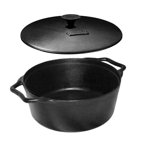 Conjunto 3 Caçarolas de Ferro Fundido Médias 27cm Tampas Alças Laterais 5L Panelas Mineiras Pretas
