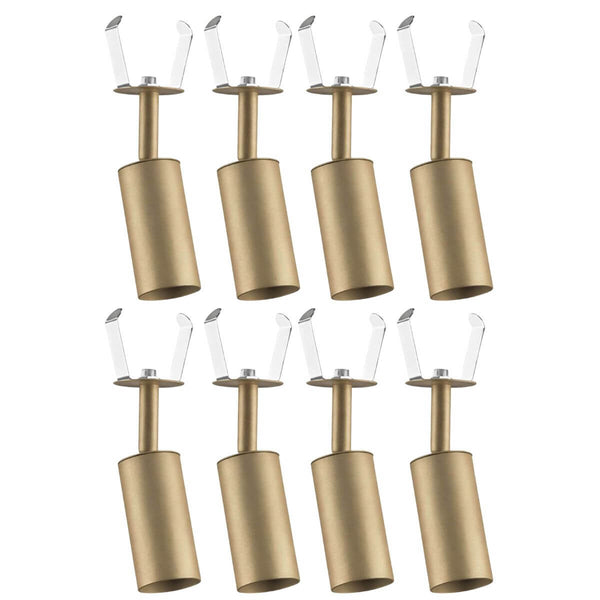 Kit 8 Luminárias Spots Dourado Embutido em Alumínio Bivolt Mr11