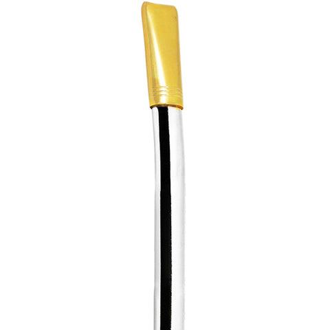 Bomba Lisa Chimarrão Terere Mate 25cm Inox Folhada Ouro 18k