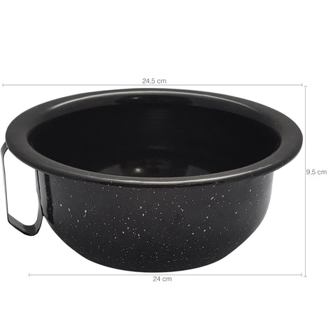 Urinol Pinico Coletor De Urina Aço Carbono Esmaltado 2L Xixi Preto