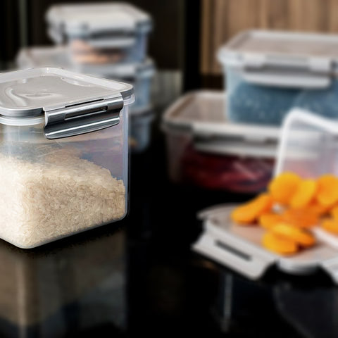 Pote Hermético Alimentos Trava Click Quadrado Vedação 1500ml