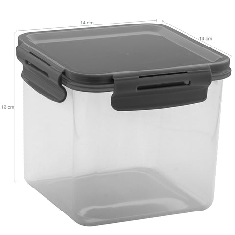 Pote Hermético Alimentos Trava Click Quadrado Vedação 1500ml