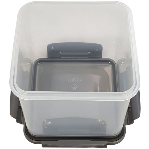 Pote Hermético Alimentos Trava Click Quadrado Vedação 1500ml