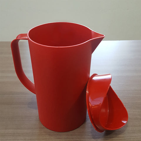 Jarra de Suco 2 litros com Tampa Coza Casual Água Chá Bebida Vermelho Bold