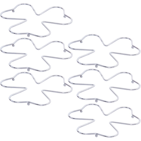 Conjunto De 6 Suportes Descanso De Panelas Trevo Aço Cromado