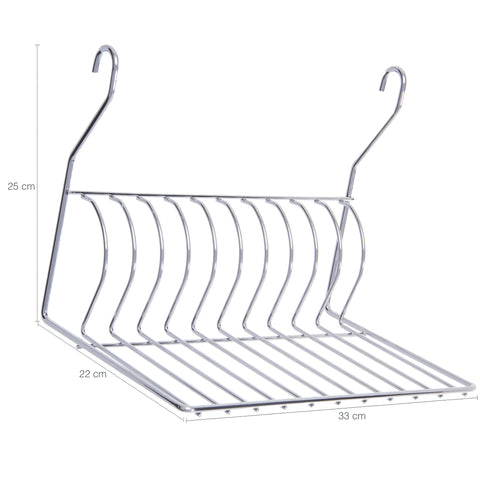 Suporte Suspenso Escorredor De Pratos Para Barra Aço Cromado